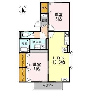 2LDK 間取り図