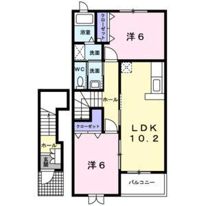 2LDK 間取り図