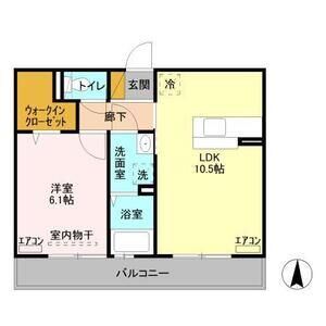 1LDK 間取り図