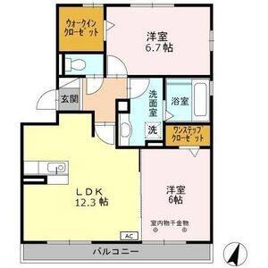 2LDK 間取り図