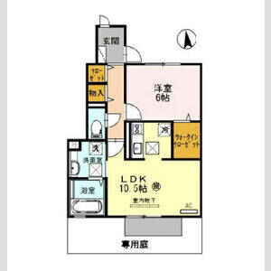 1LDK 間取り図