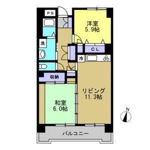 2LDK 間取り図