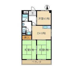 3DK 間取り図