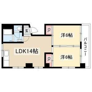 2LDK 間取り図