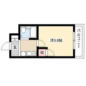 1K 間取り図