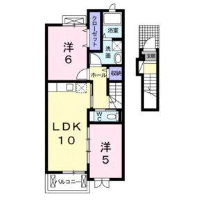 2LDK 間取り図