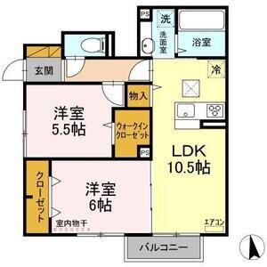 2LDK 間取り図