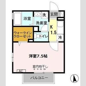 1K 間取り図