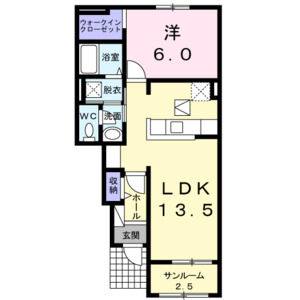 1LDK 間取り図