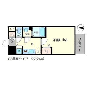 1K 間取り図