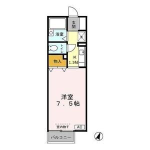 1K 間取り図
