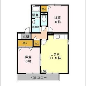 2LDK 間取り図