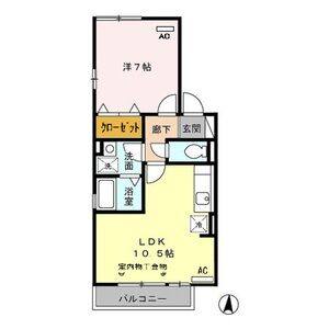 1LDK 間取り図