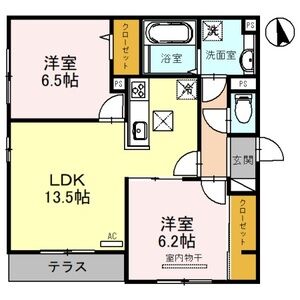 2LDK 間取り図