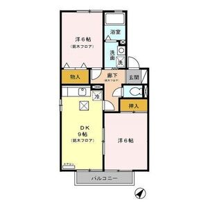 2DK 間取り図