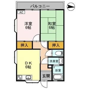 2DK 間取り図