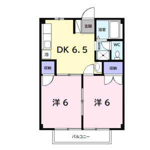 2DK 間取り図