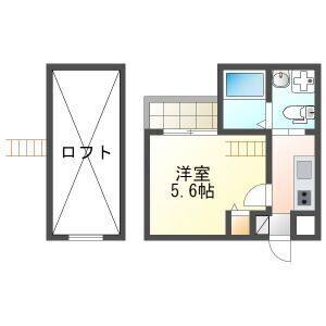 1K 間取り図