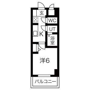 1K 間取り図