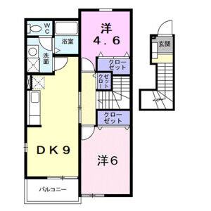 2DK 間取り図