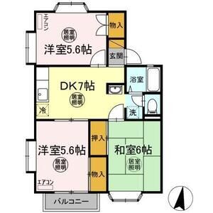 3DK 間取り図
