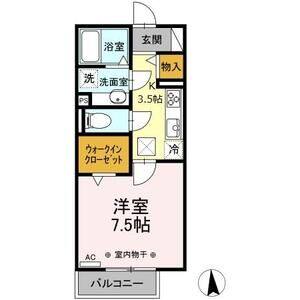 1K 間取り図