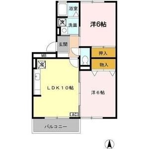 2LDK 間取り図