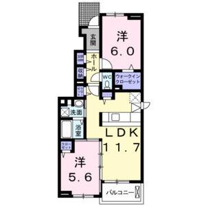 2LDK 間取り図