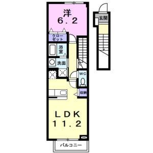 1LDK 間取り図
