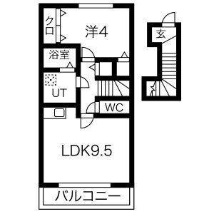 1LDK 間取り図