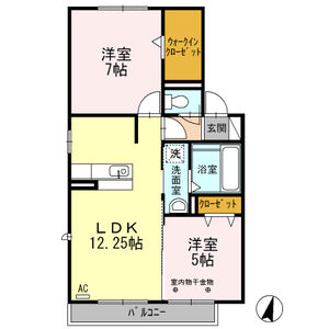 2LDK 間取り図