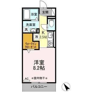 1K 間取り図