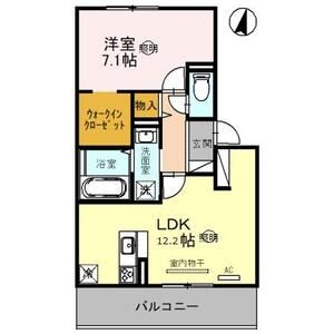 1LDK 間取り図