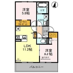 2LDK 間取り図