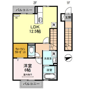 1LDK 間取り図