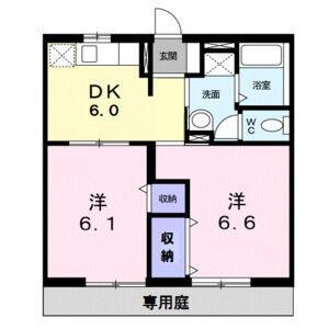 2DK 間取り図