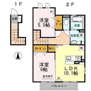 2LDK 間取り図