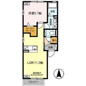 1LDK 間取り図
