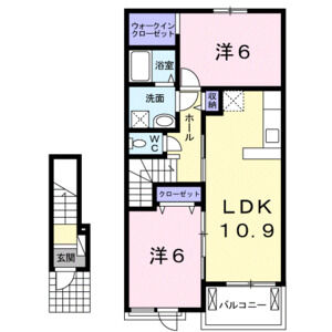 2LDK 間取り図
