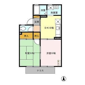 2DK 間取り図