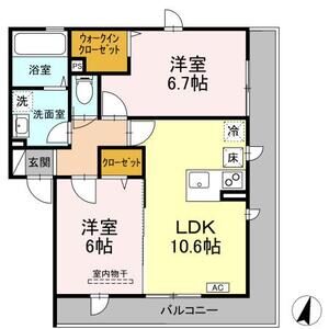 2LDK 間取り図