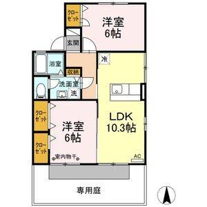 2LDK 間取り図