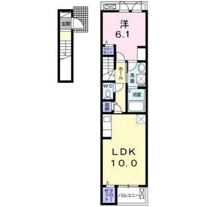 1LDK 間取り図