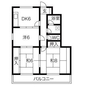 3DK 間取り図