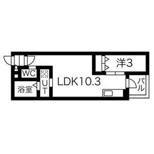 1LDK 間取り図