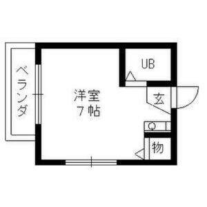 ワンルーム 間取り図