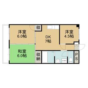 2LDK 間取り図