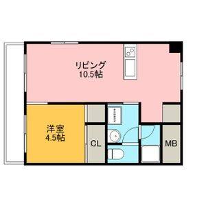 1LDK 間取り図
