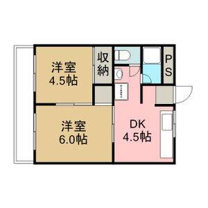 2DK 間取り図