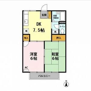 2DK 間取り図